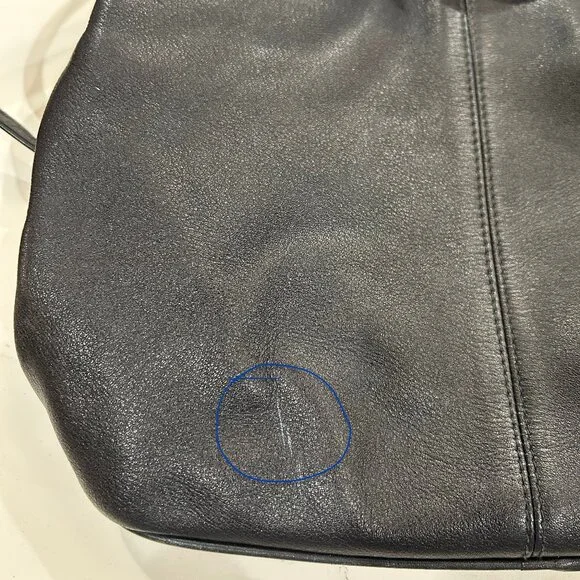 Etienne Aigner Black Woven Leather Convertible Strap Handbag Crossbody Shoulder - Picture 16 of 16